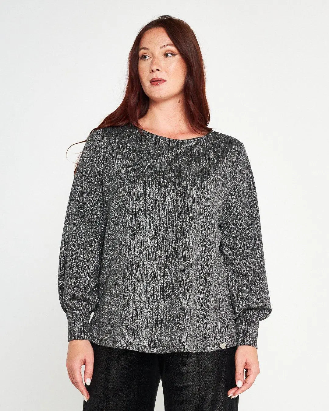 Blusa lurex NERO DORABELLA PIU'