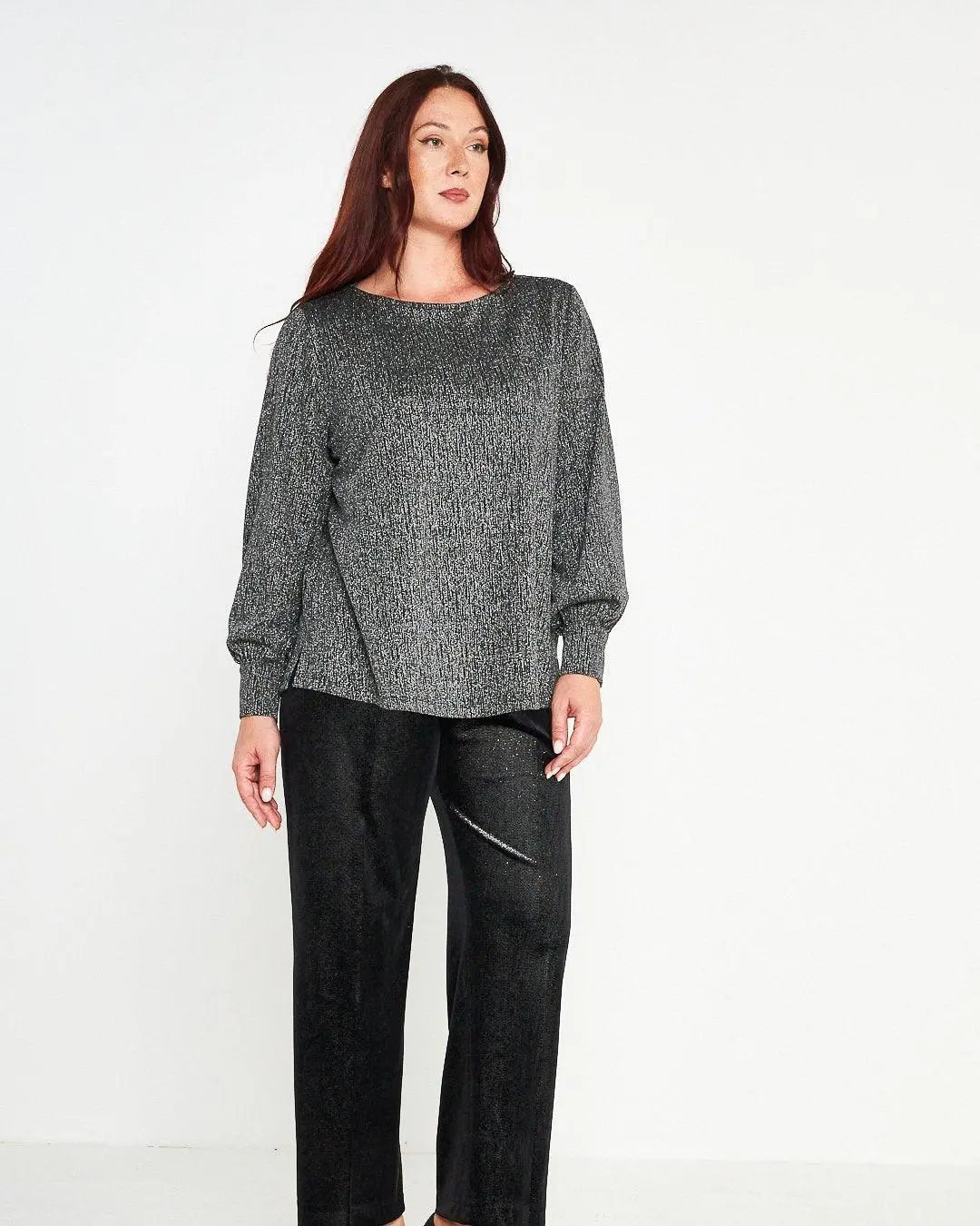 Blusa lurex NERO DORABELLA PIU'