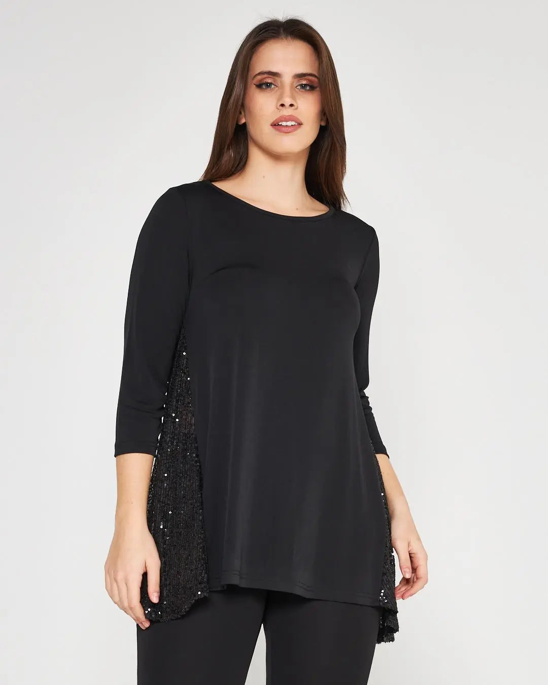 Blusa paillettes NERO DORABELLA COUTURE