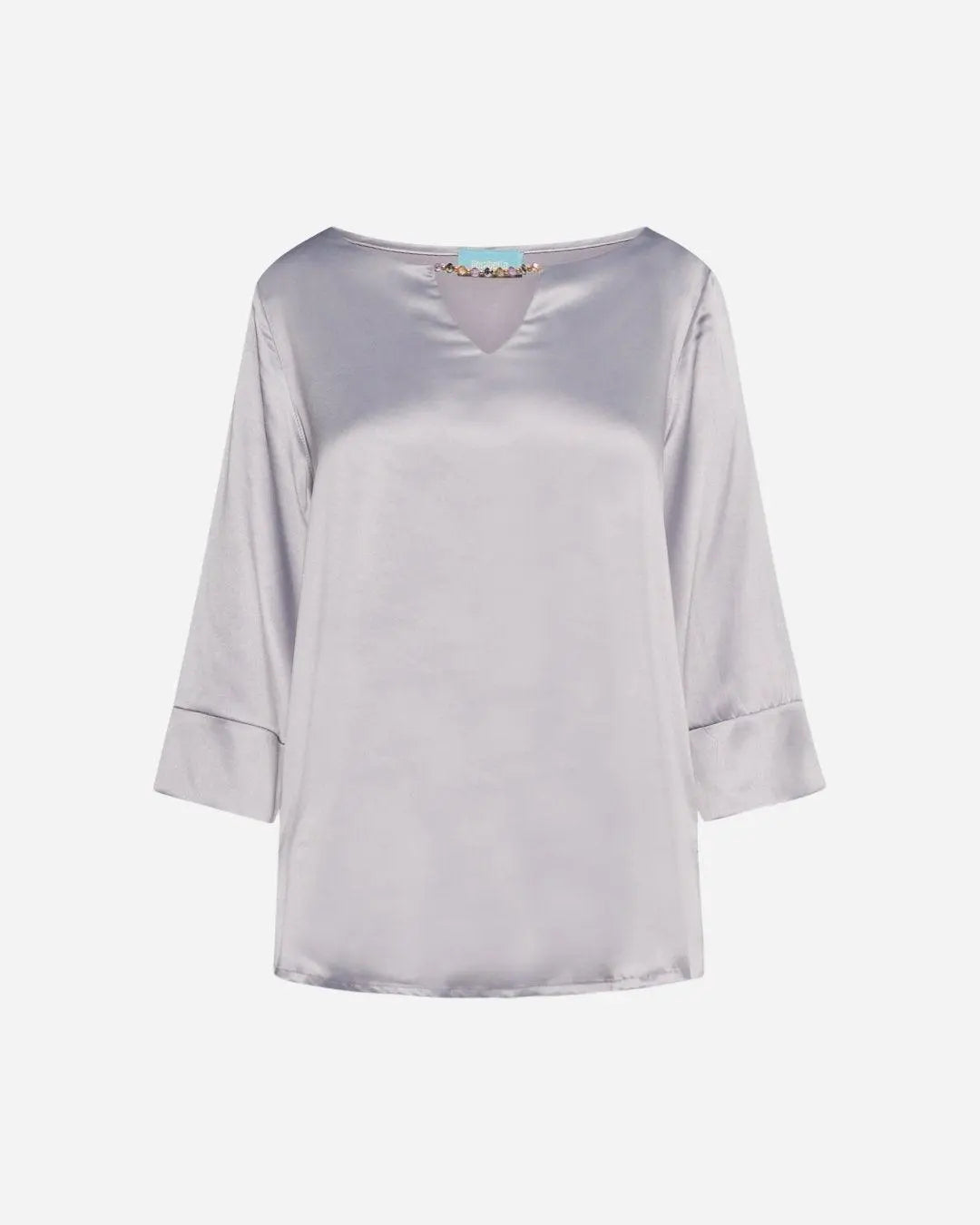 Blusa raso GRIGIO PERLA DORABELLA