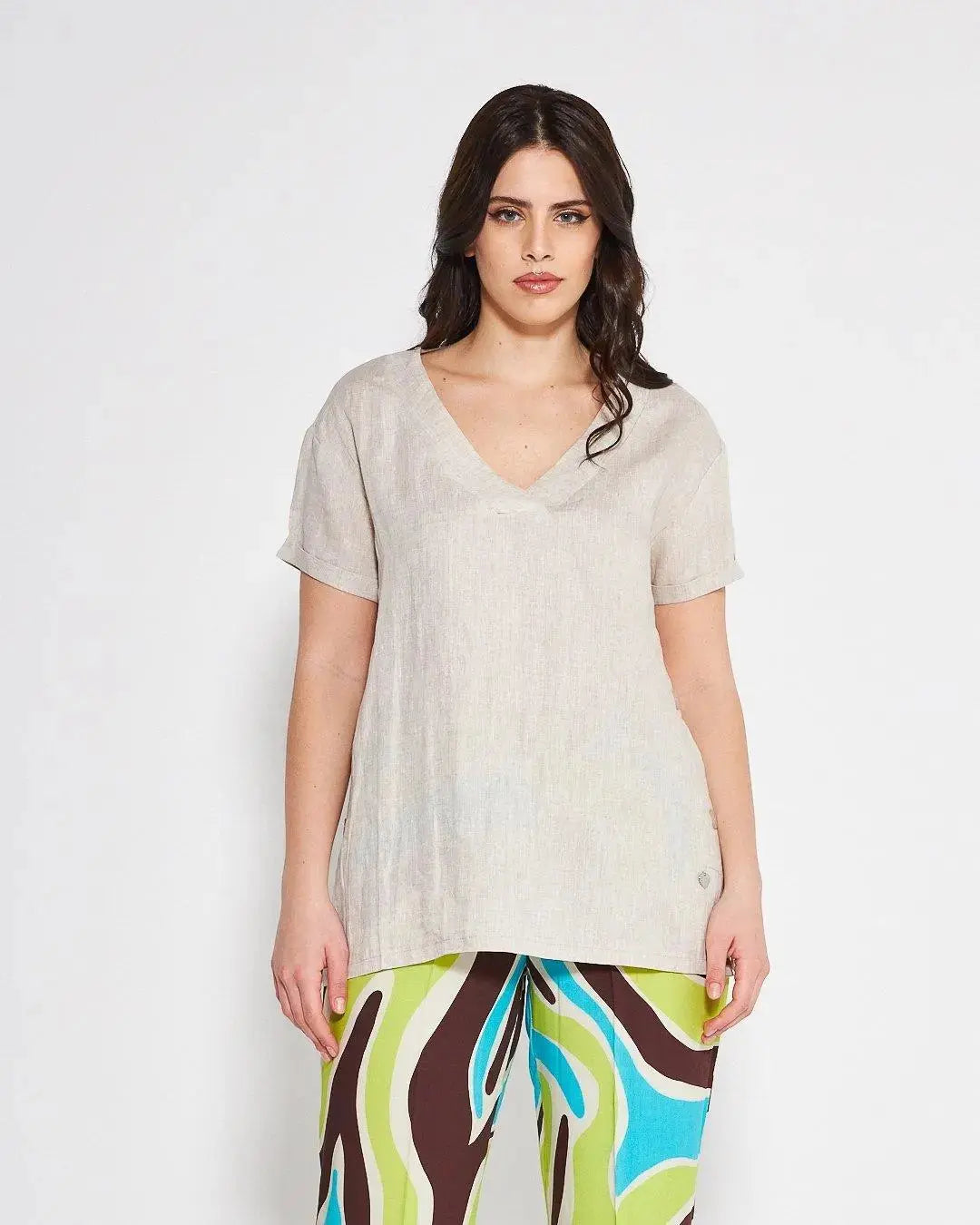 Blusa  scollo a V NATURALE DORABELLA PIU' XXXL