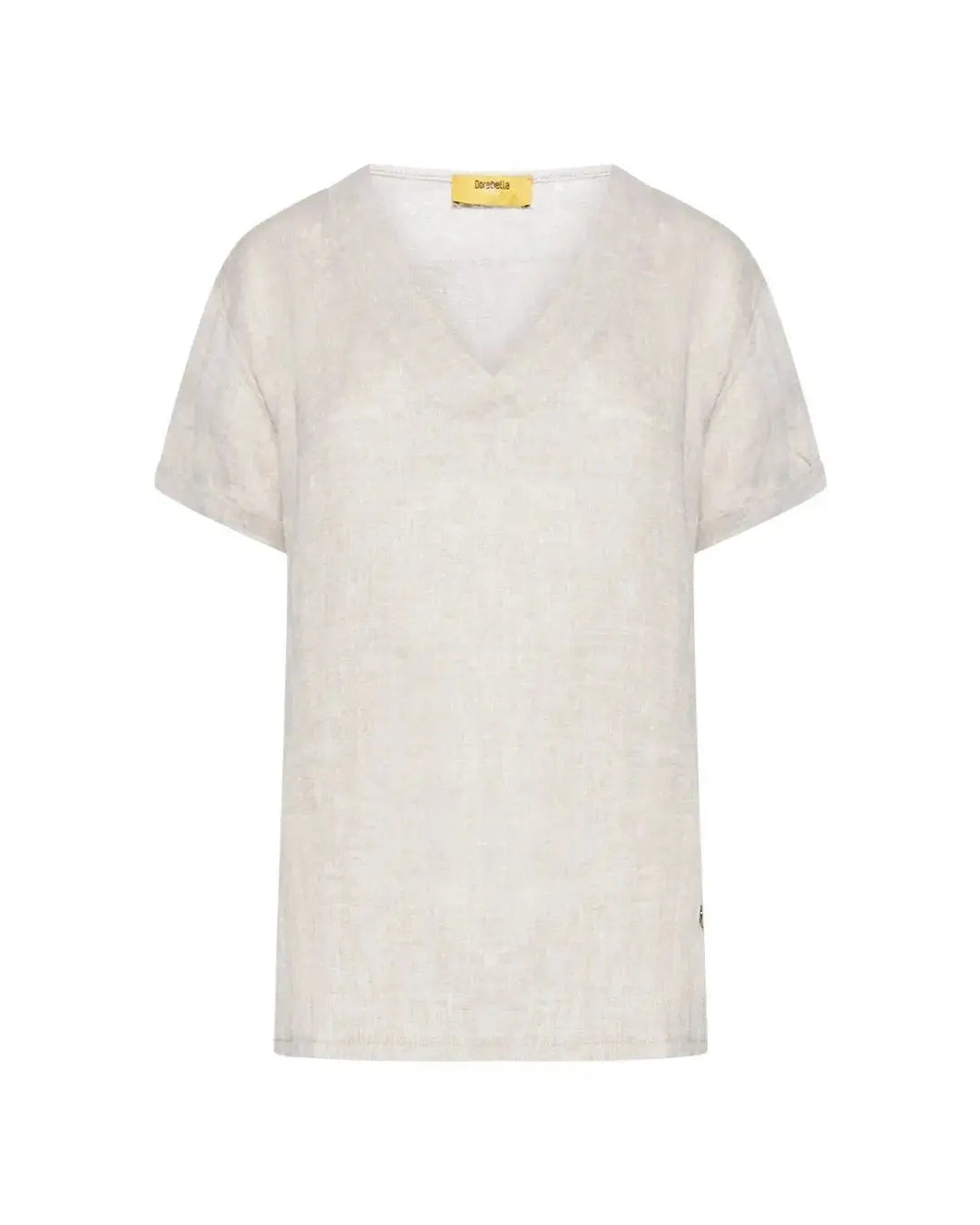 Blusa  scollo a V NATURALE DORABELLA PIU'