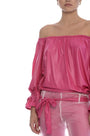 Blusa shiffer con fiocchi FUXIA IRONICA