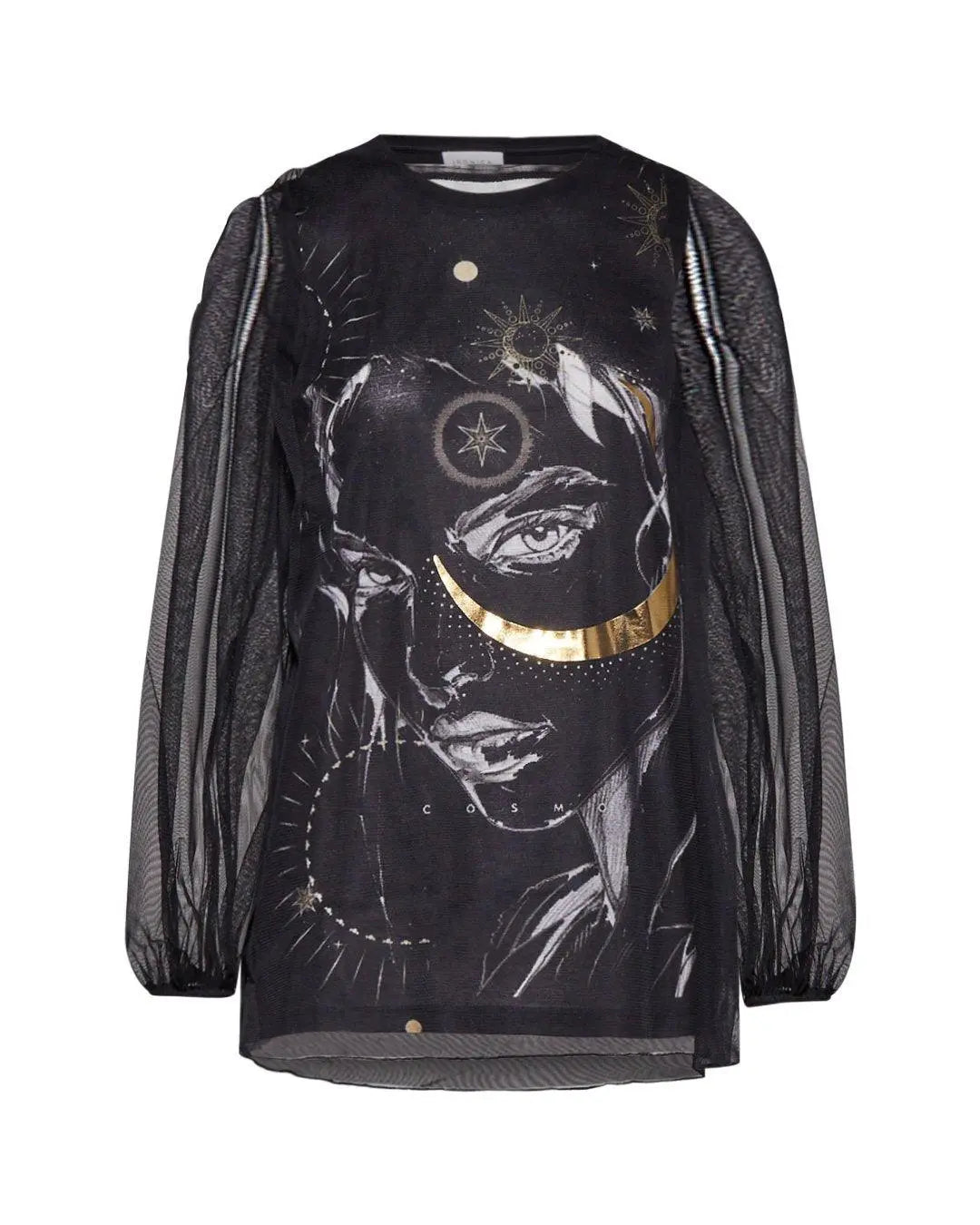 Blusa stampa moon NERO IRONICA