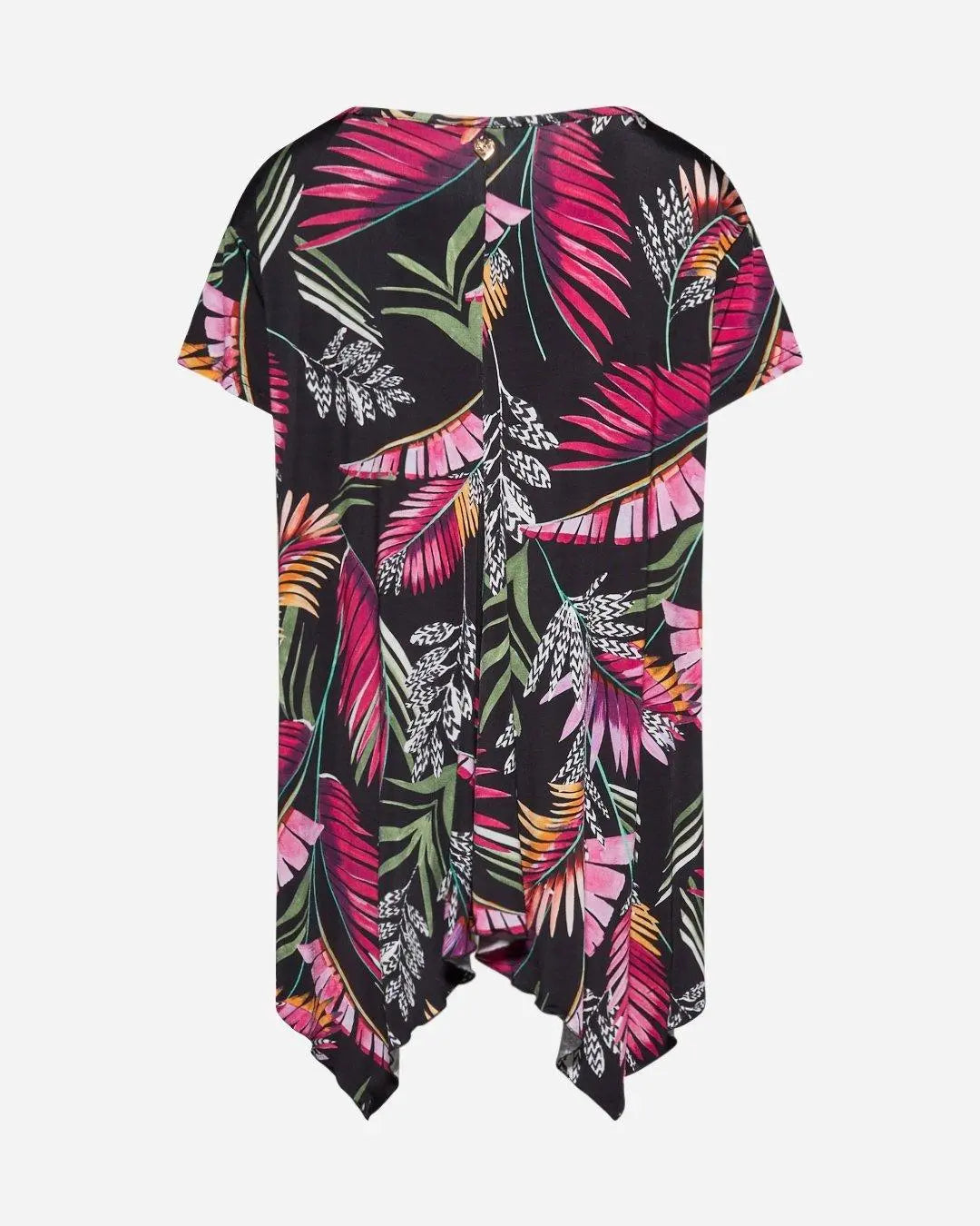 Blusa stampata asimmetrica NERO DORABELLA