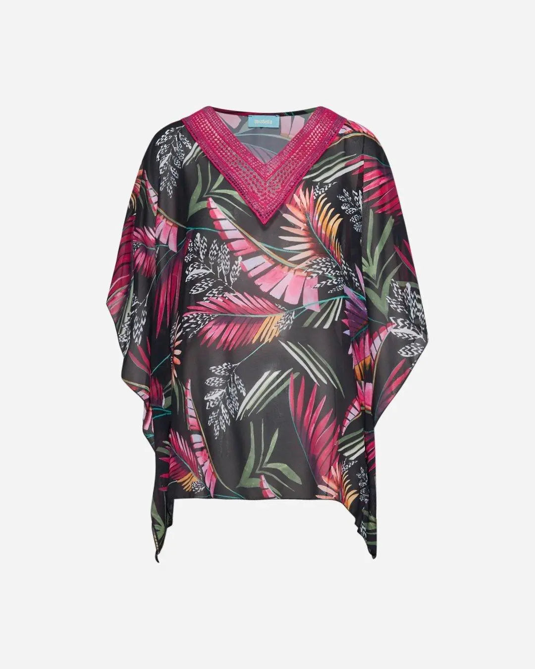 Blusa stampata con dettaglio paillettes FUXIA DORABELLA