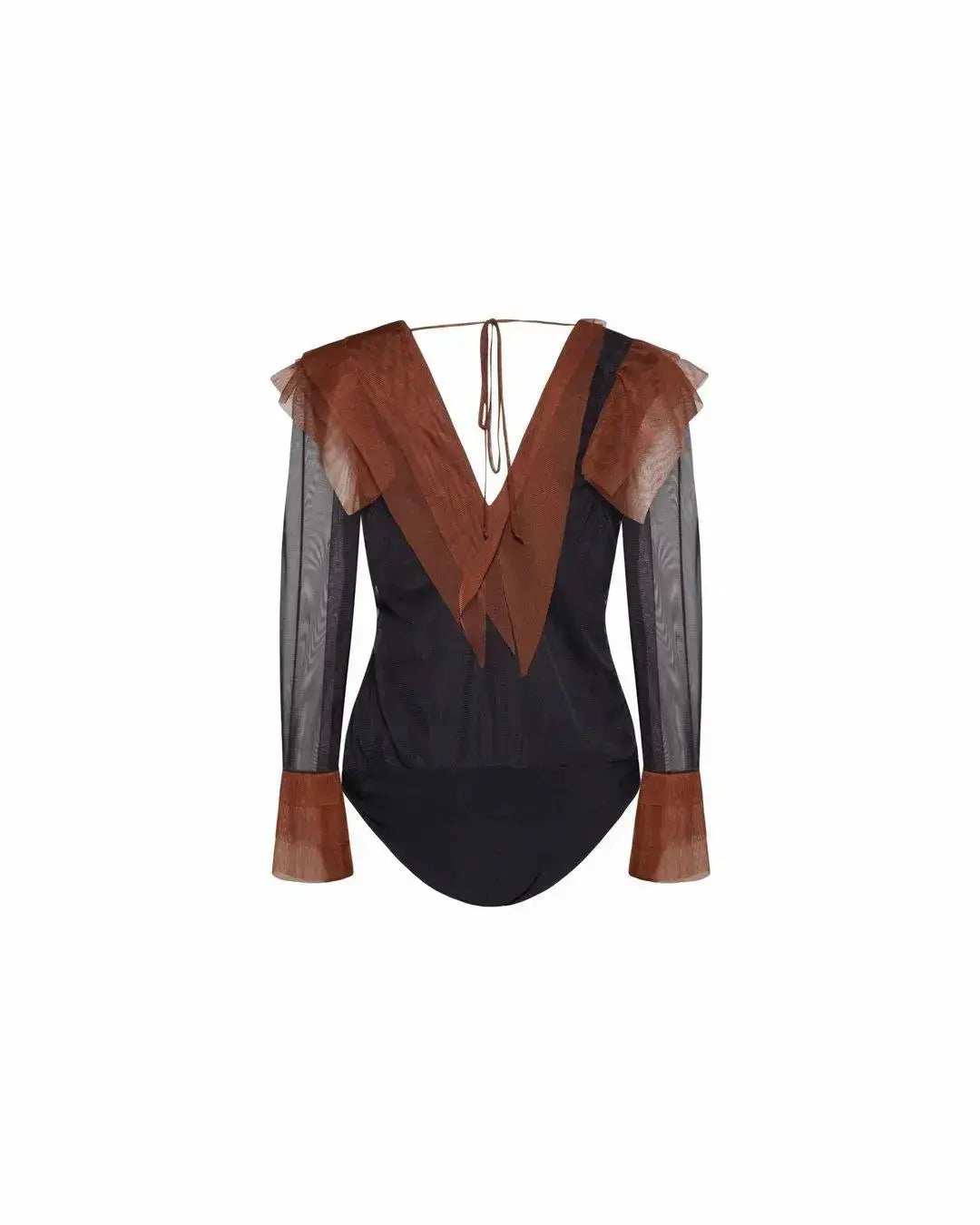 Body tulle NERO-TABACCO IRONICA