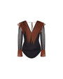 Body tulle NERO-TABACCO IRONICA