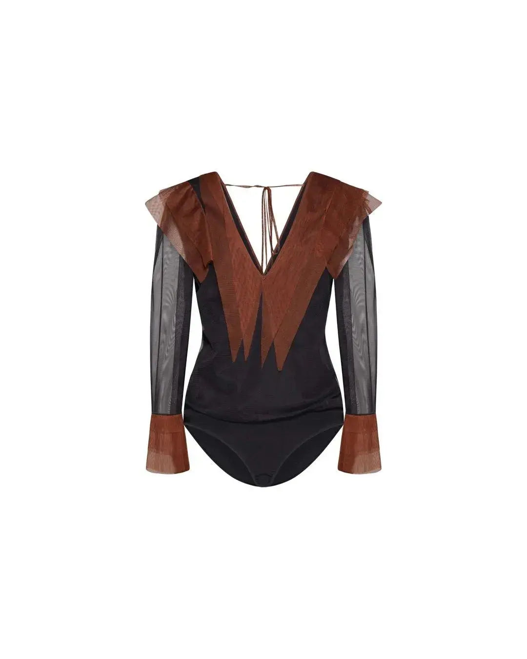 Body tulle NERO-TABACCO IRONICA