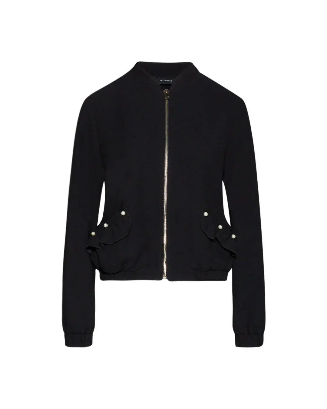 Bomber strutturato con perline NERO IRONICA 3XL