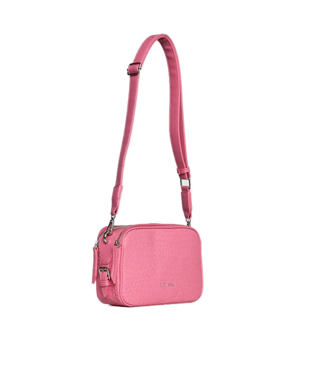 Borsa a spalla piccola in ecopelle con motivo ad intreccio con tracolla regolabile ROSA DORABELLA