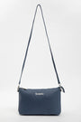 Borsa a tracolla Easy smart in ecopelle a grana con logo sul davanti BLU-NAVY DORABELLA EASY