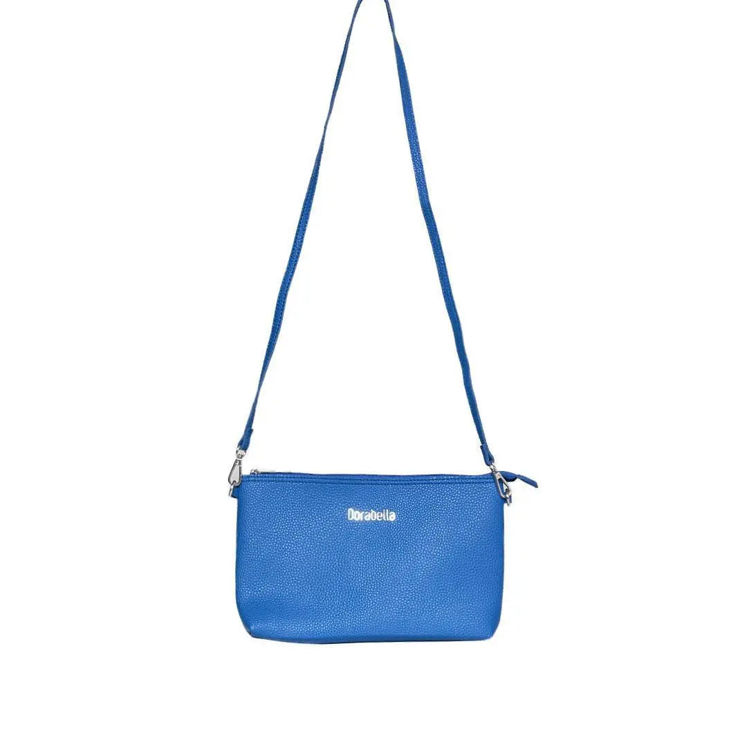 Borsa a tracolla Easy smart in ecopelle a grana con logo sul davanti PRINCESS BLUE DORABELLA EASY Un