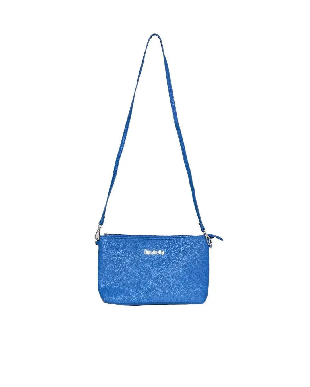 Borsa a tracolla Easy smart in ecopelle a grana con logo sul davanti PRINCESS BLUE DORABELLA EASY Un