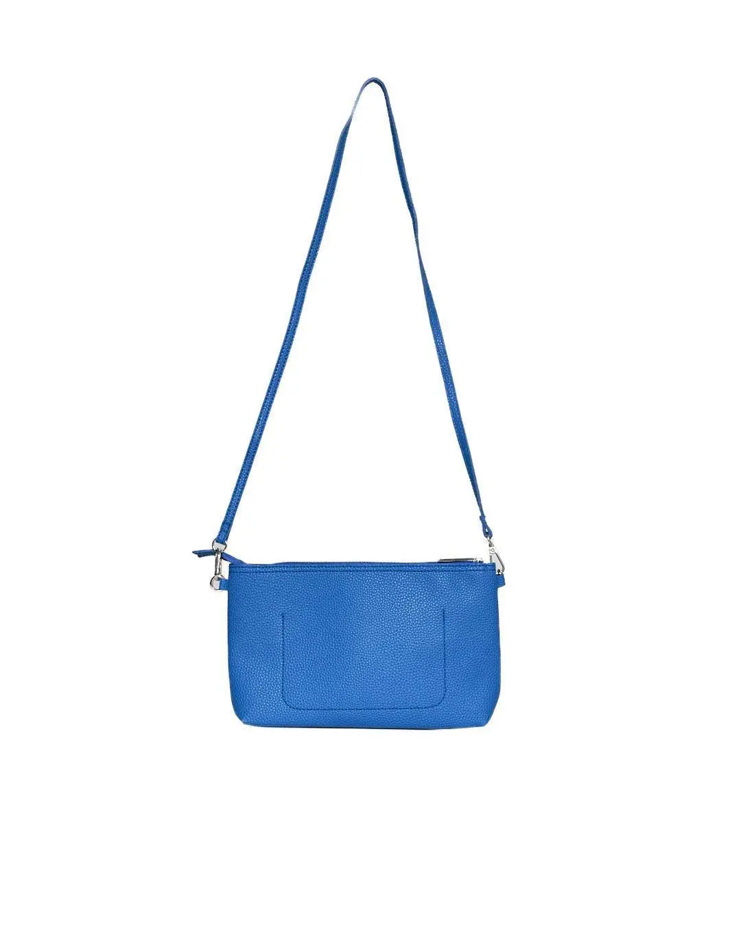 Borsa a tracolla Easy smart in ecopelle a grana con logo sul davanti PRINCESS BLUE DORABELLA EASY