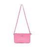Borsa a tracolla Easy smart in ecopelle a grana con logo sul davanti SHOCKING PINK DORABELLA EASY Un