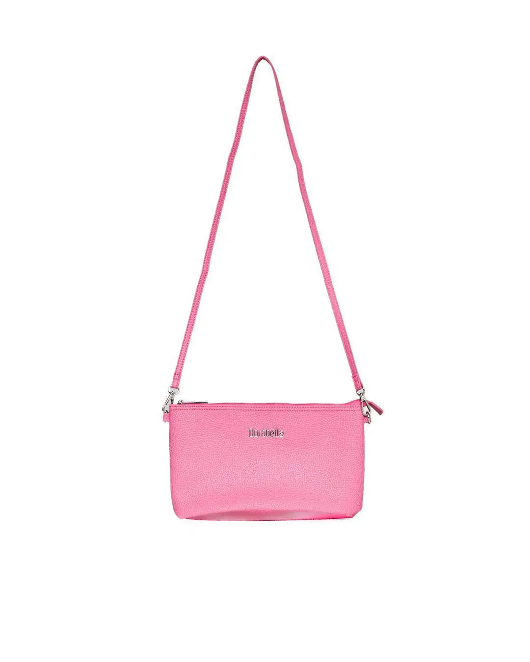 Borsa a tracolla Easy smart in ecopelle a grana con logo sul davanti SHOCKING PINK DORABELLA EASY Un
