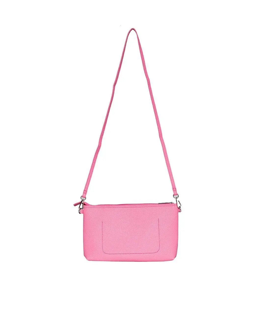 Borsa a tracolla Easy smart in ecopelle a grana con logo sul davanti SHOCKING PINK DORABELLA EASY