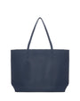 Borsa shopper large in ecopelle a grana con logo sul davanti BLU-NAVY DORABELLA EASY Un