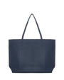 Borsa shopper large in ecopelle a grana con logo sul davanti BLU-NAVY DORABELLA EASY