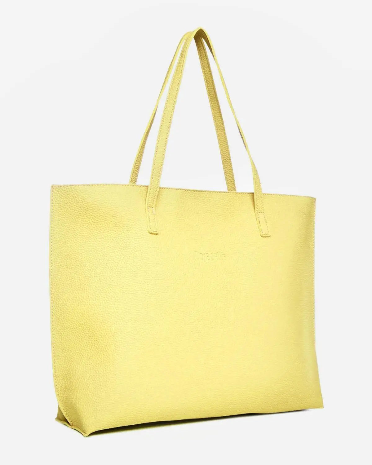 Borsa shopper large in ecopelle a grana con logo sul davanti OLIO DORABELLA EASY Un