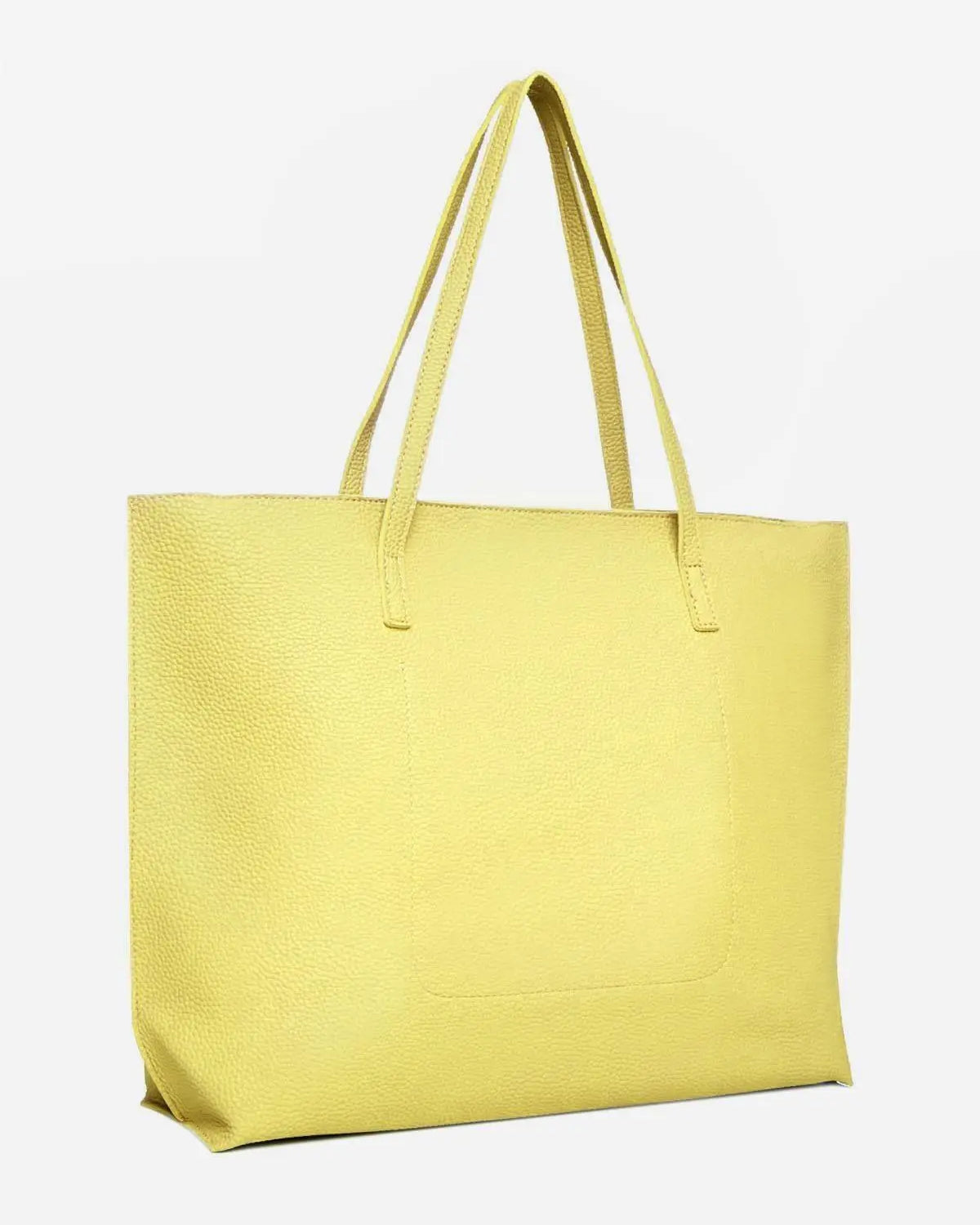 Borsa shopper large in ecopelle a grana con logo sul davanti OLIO DORABELLA EASY