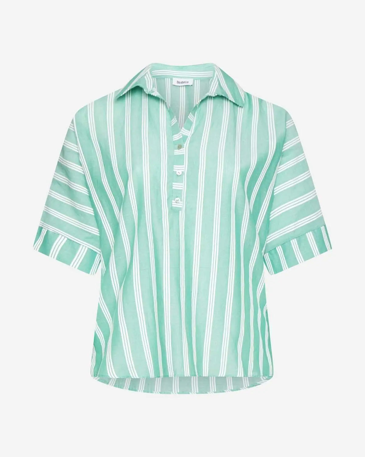 CAMICIA RIGATA VERDE DORABELLA PIU'