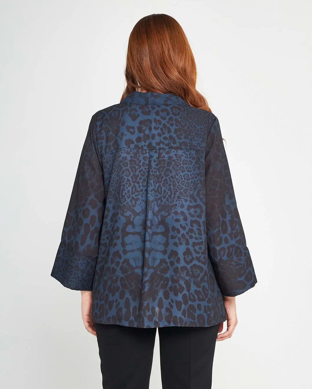 Camicia animalier Blu DORABELLA