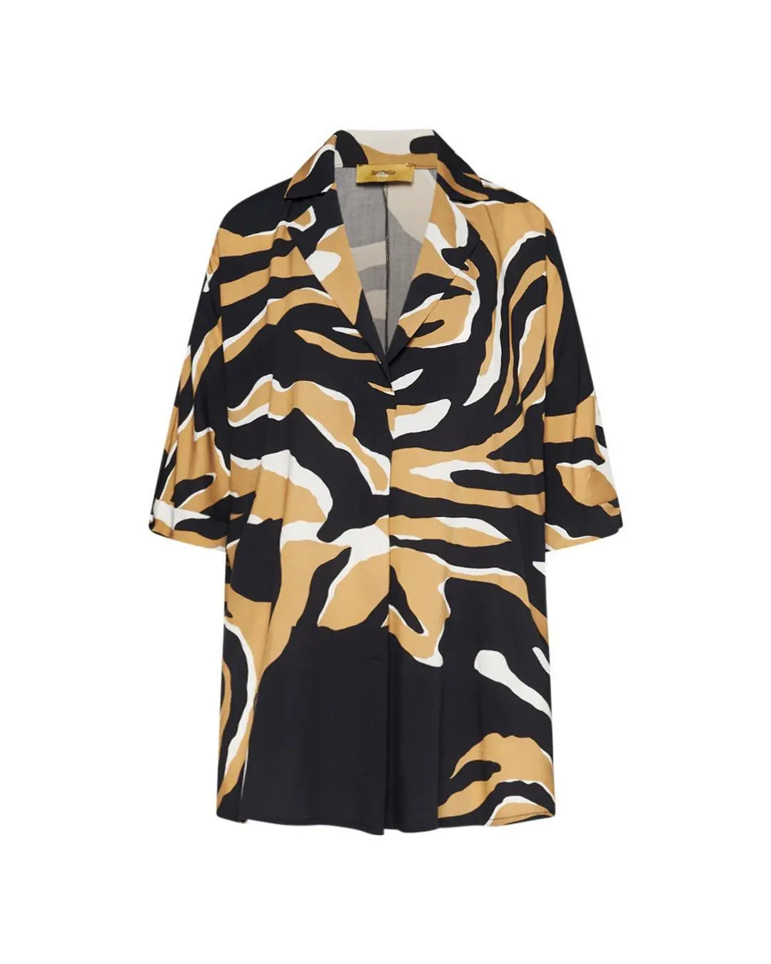 Camicia animalier NERO DORABELLA PIU'
