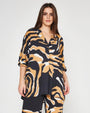 Camicia animalier NERO DORABELLA PIU'