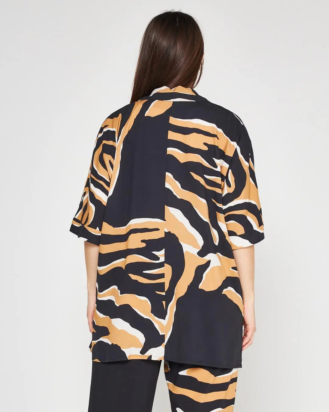 Camicia animalier NERO DORABELLA PIU'