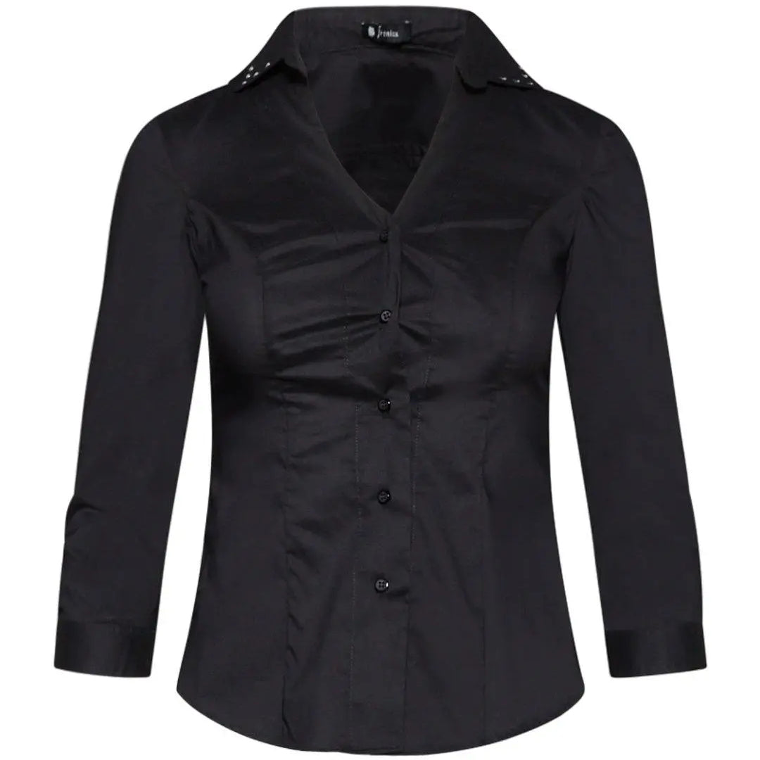 Camicia colletto borchie NERO IRONICA XL