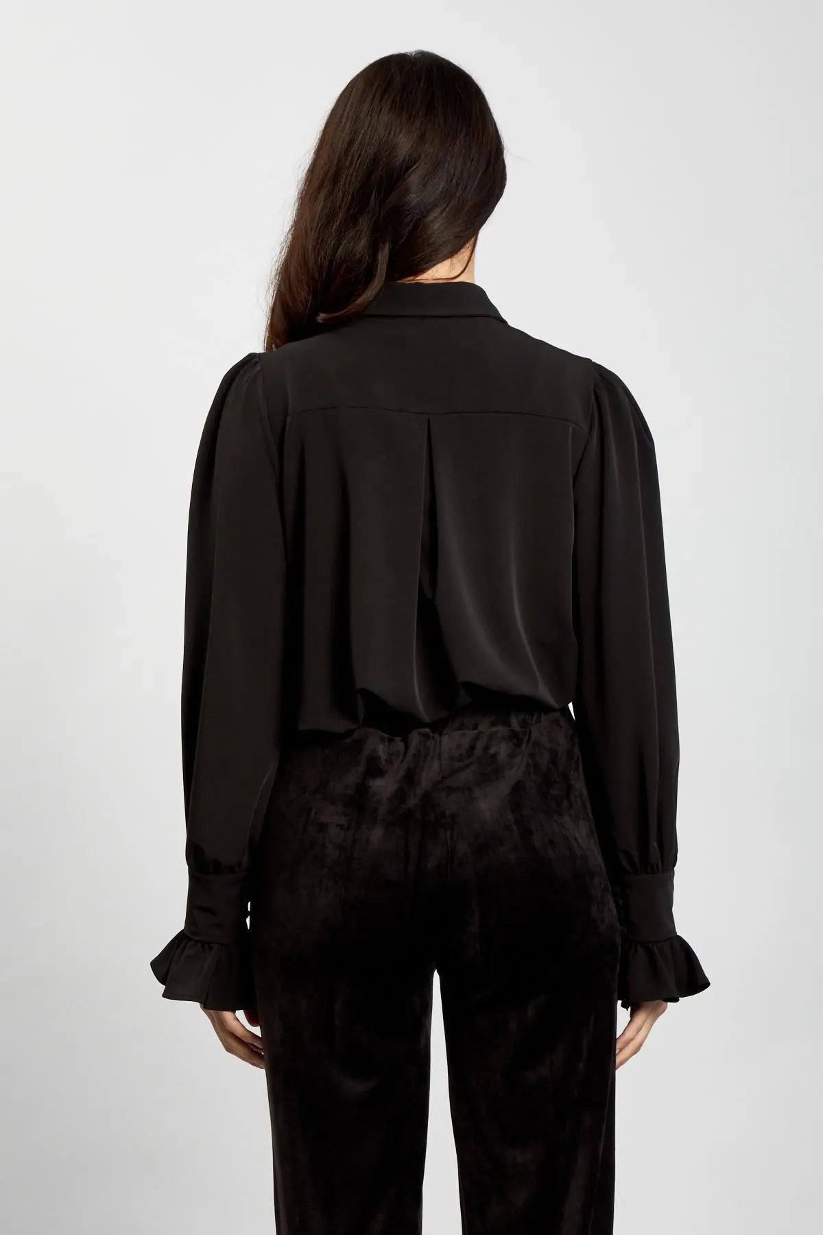 Camicia colletto piatto NERO IRONICA