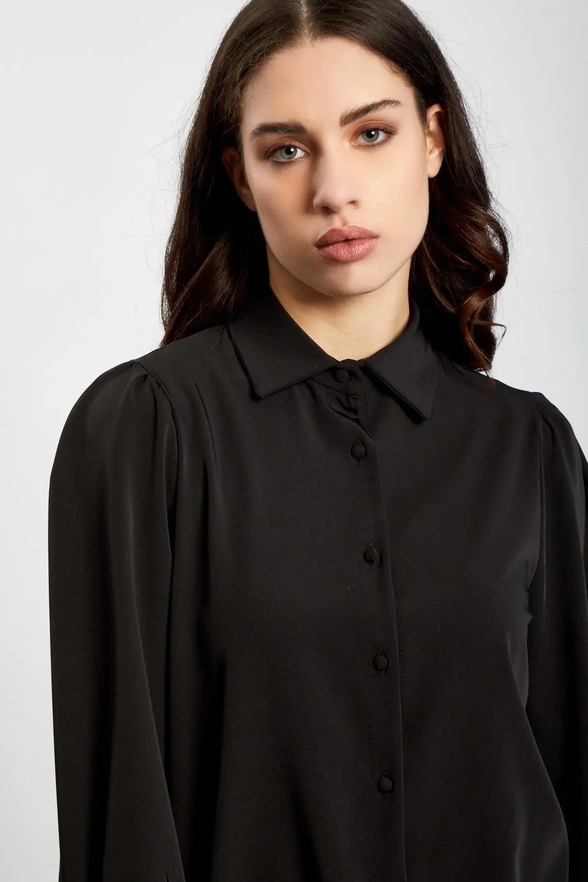 Camicia colletto piatto NERO IRONICA