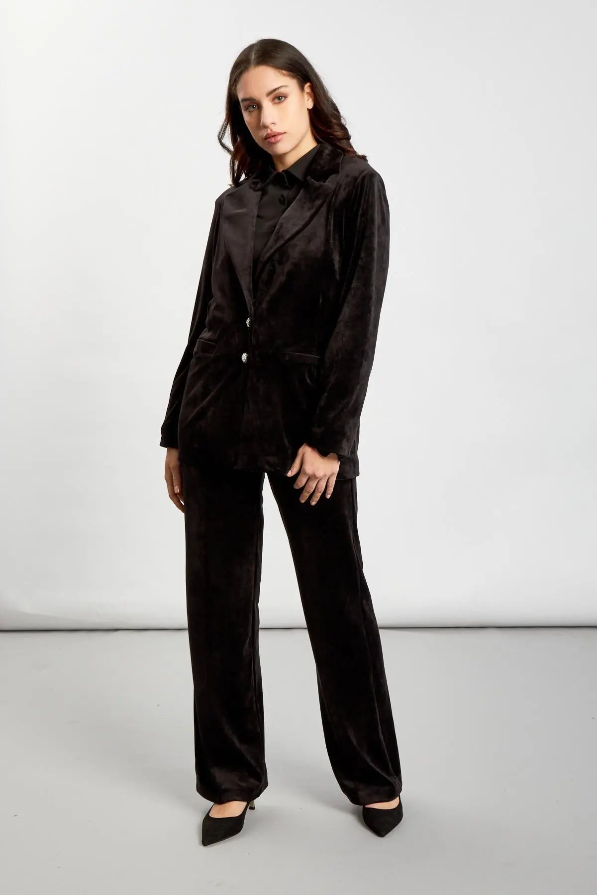 Camicia colletto piatto NERO IRONICA