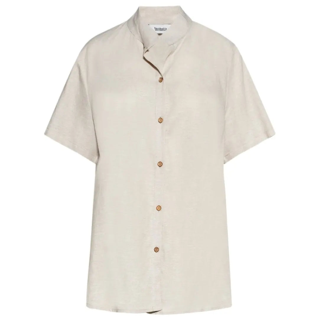 Camicia collo coreana NATURALE DORABELLA