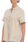 Camicia collo coreana NATURALE DORABELLA
