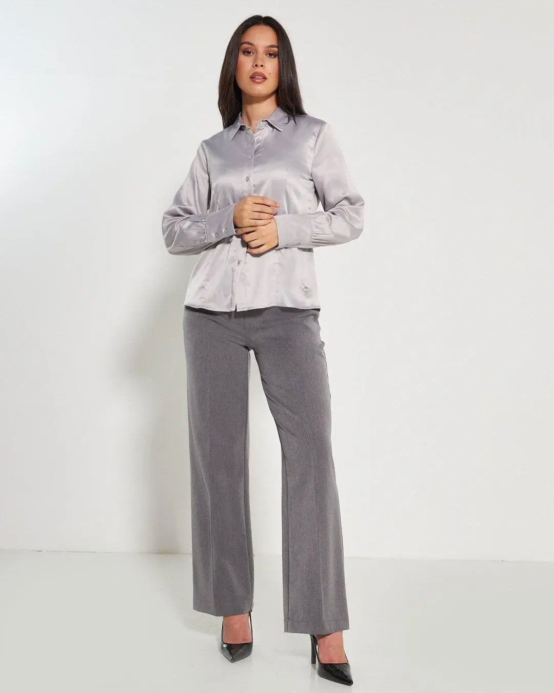 Camicia con maniche a sbuffo e pinces PERLA DORABELLA