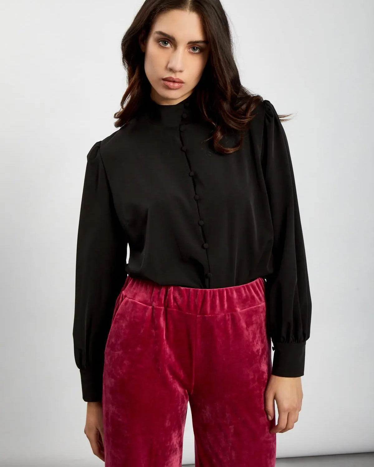 Camicia coreana NERO IRONICA