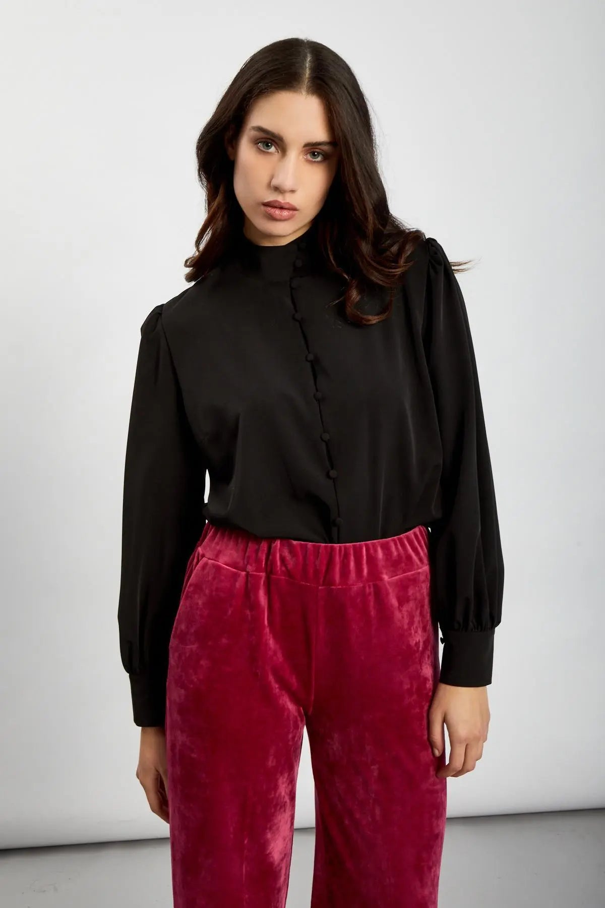 Camicia coreana NERO IRONICA