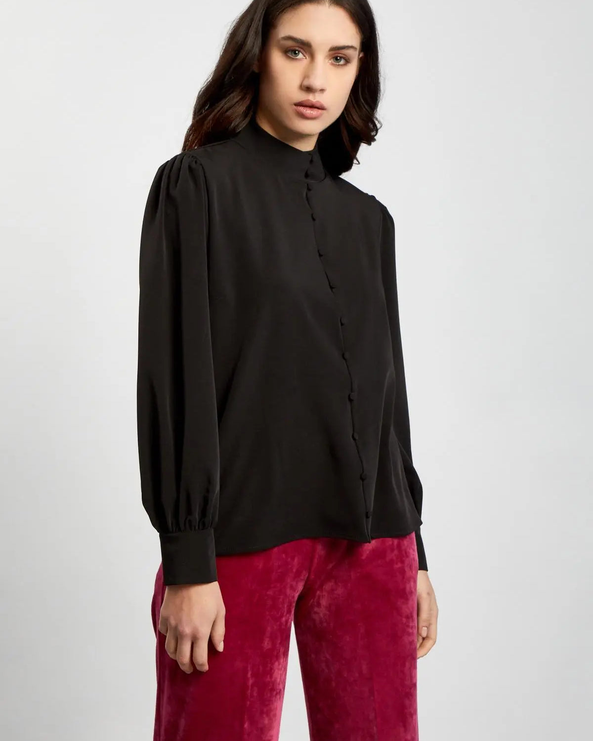 Camicia coreana NERO IRONICA