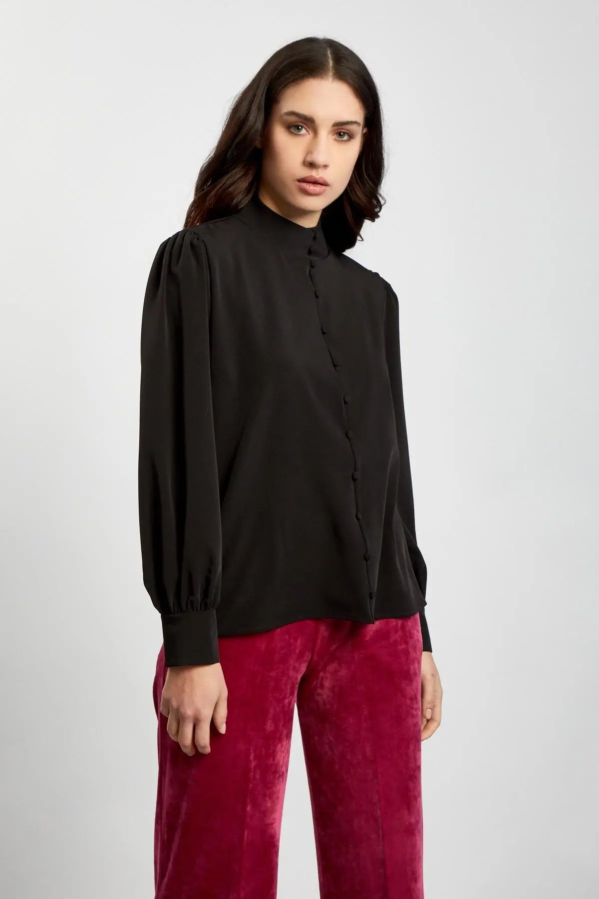 Camicia coreana NERO IRONICA