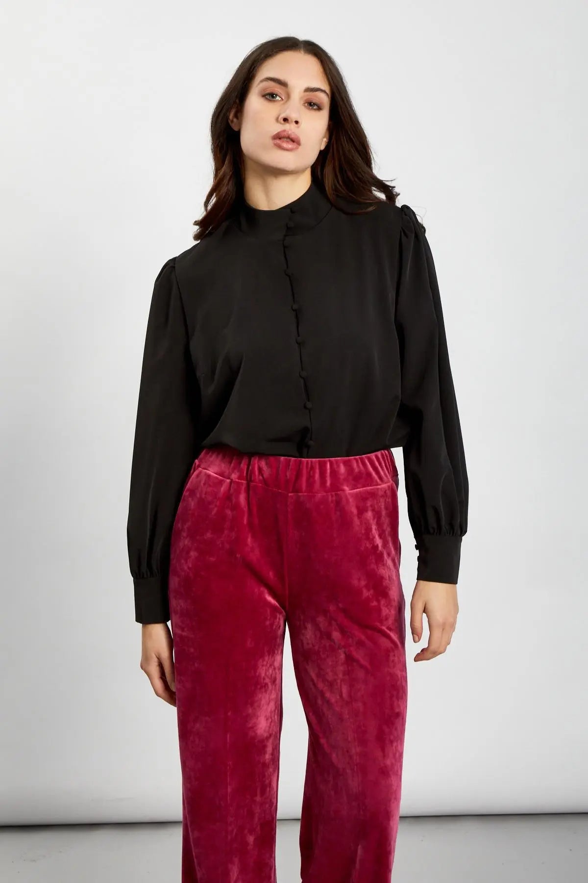 Camicia coreana NERO IRONICA