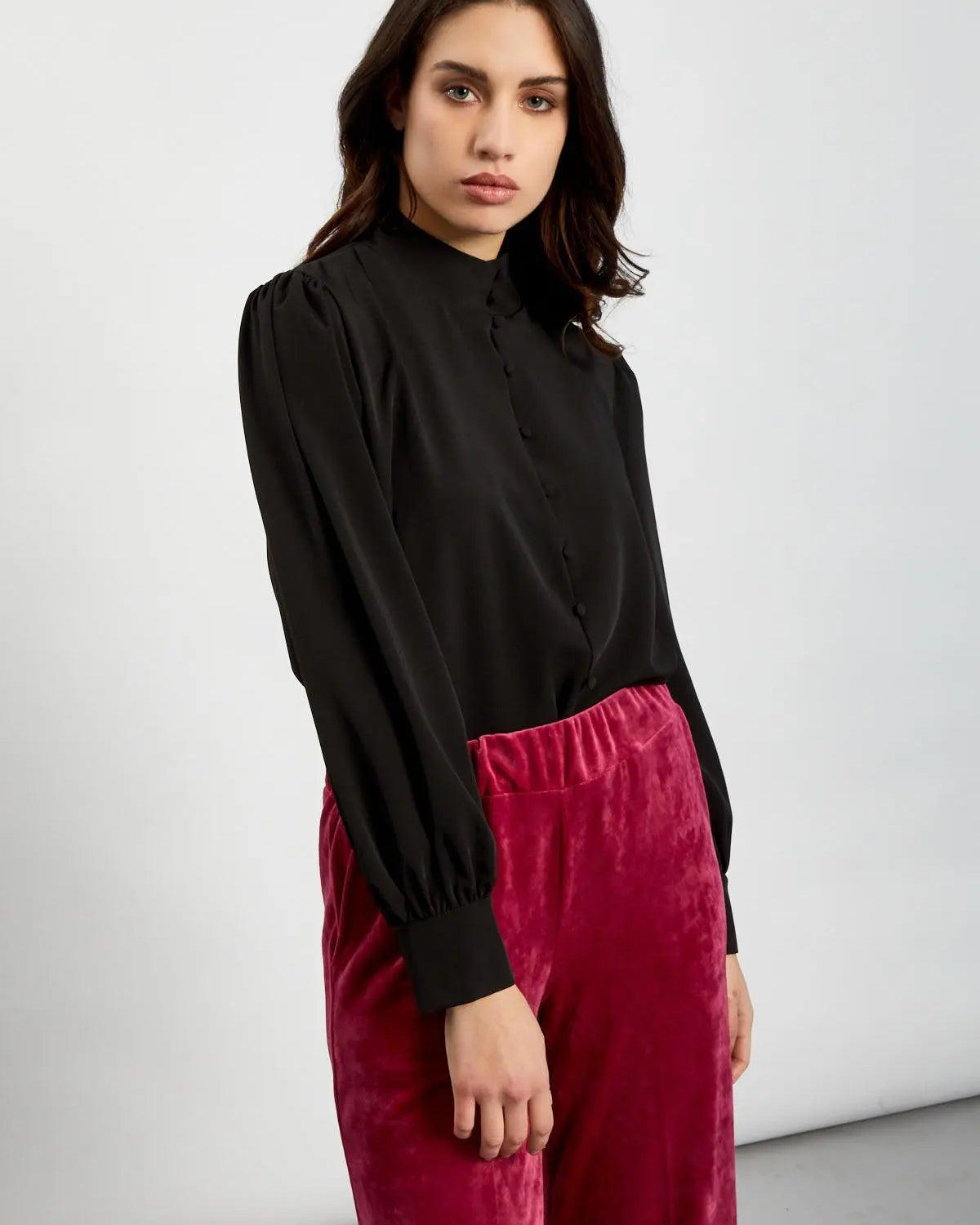 Camicia coreana NERO IRONICA