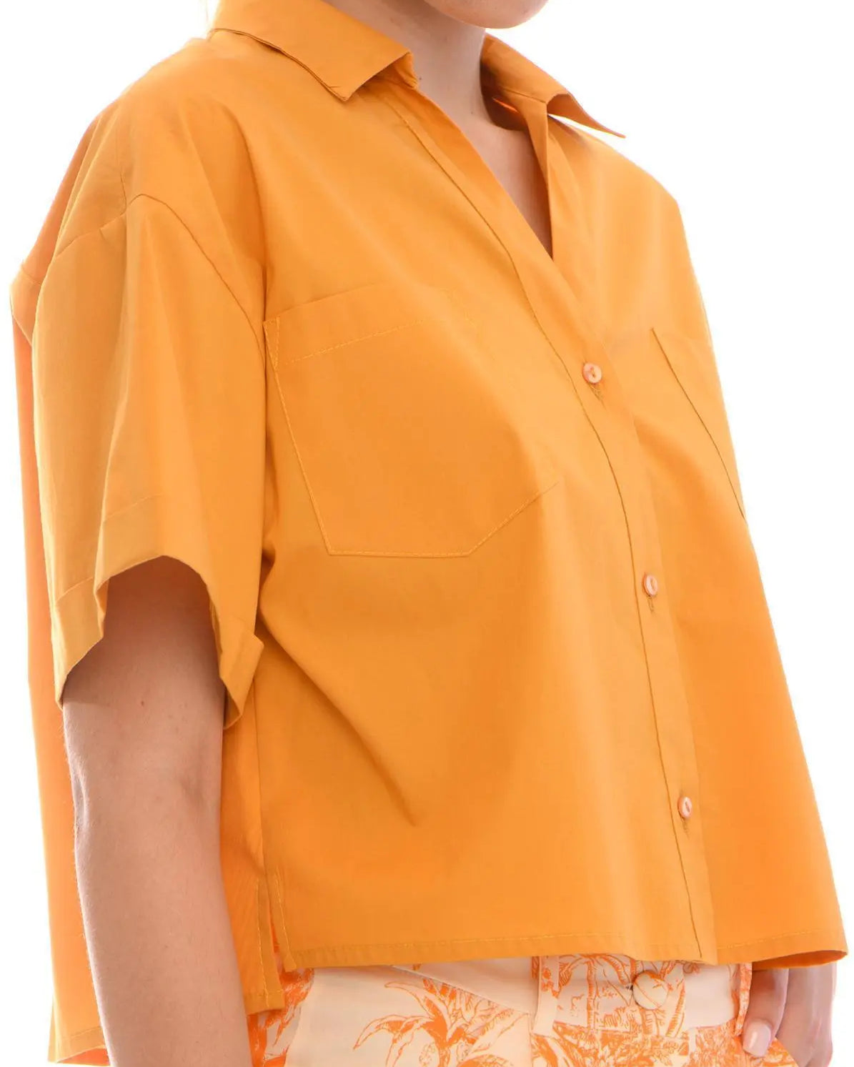 Camicia crop ARANCIO IRONICA