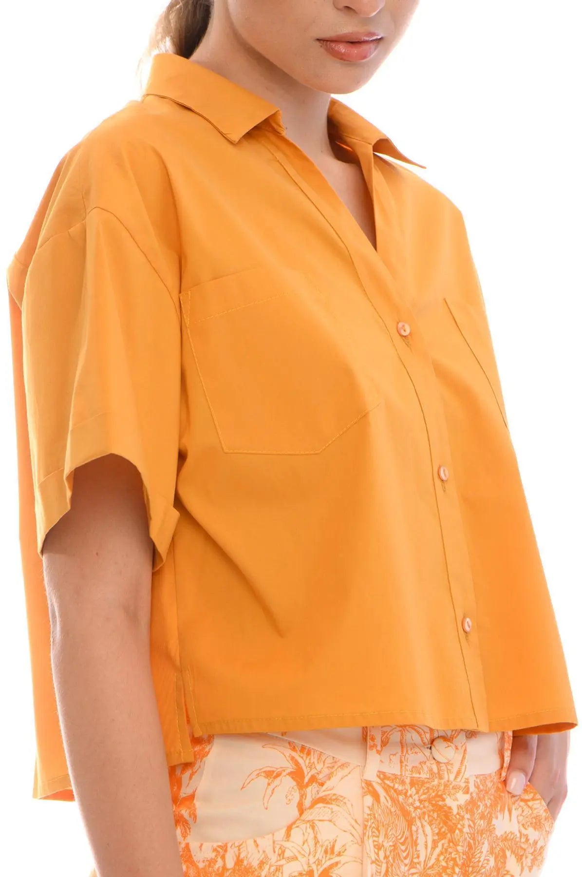 Camicia crop ARANCIO IRONICA