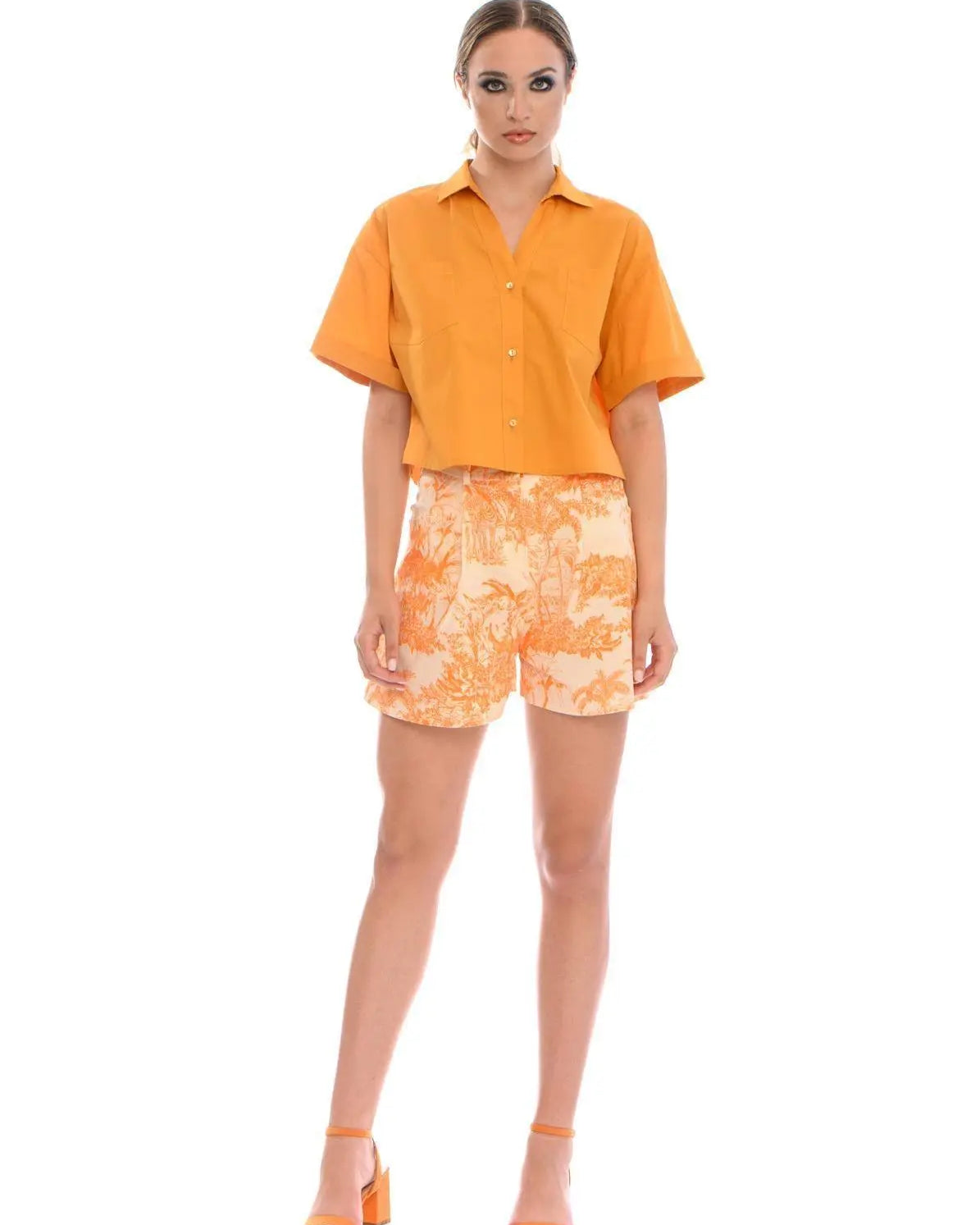 Camicia crop ARANCIO IRONICA