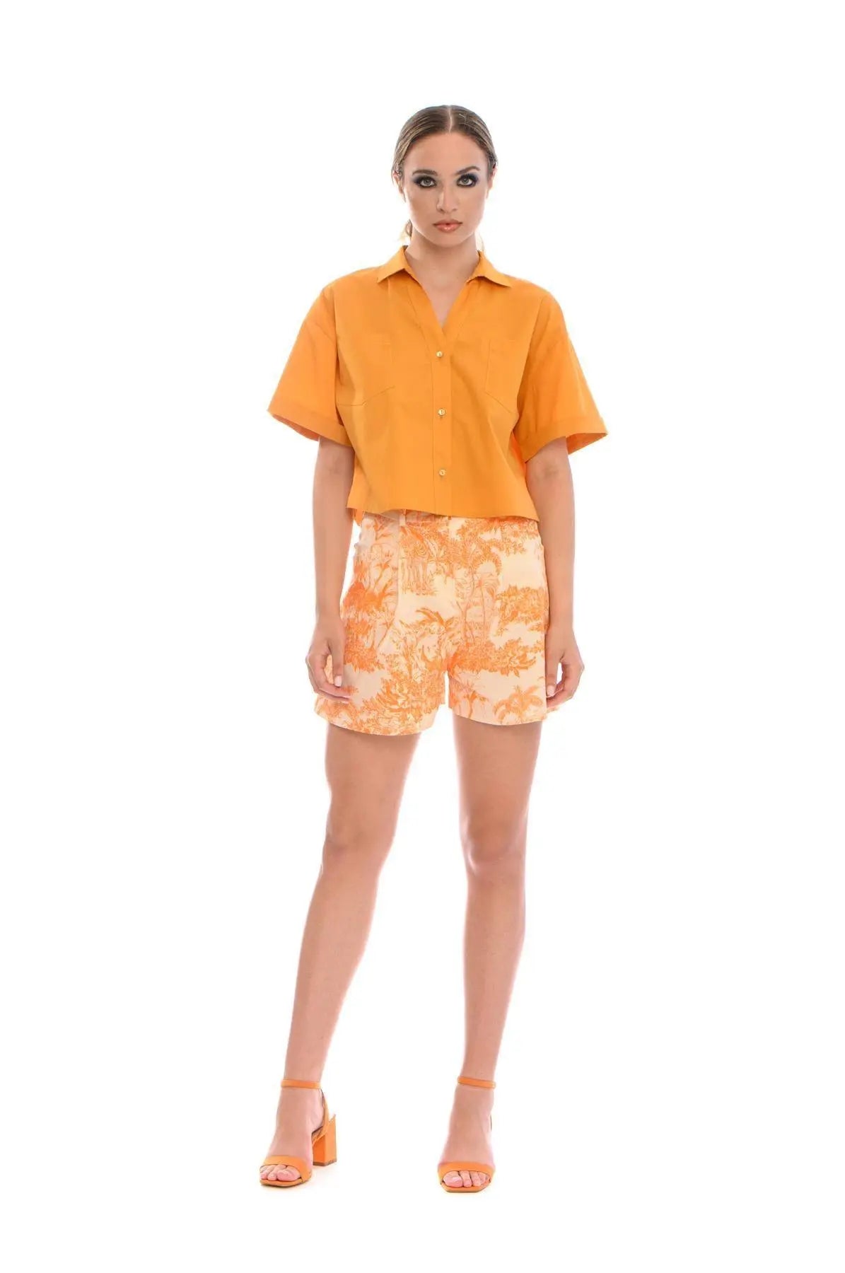Camicia crop ARANCIO IRONICA