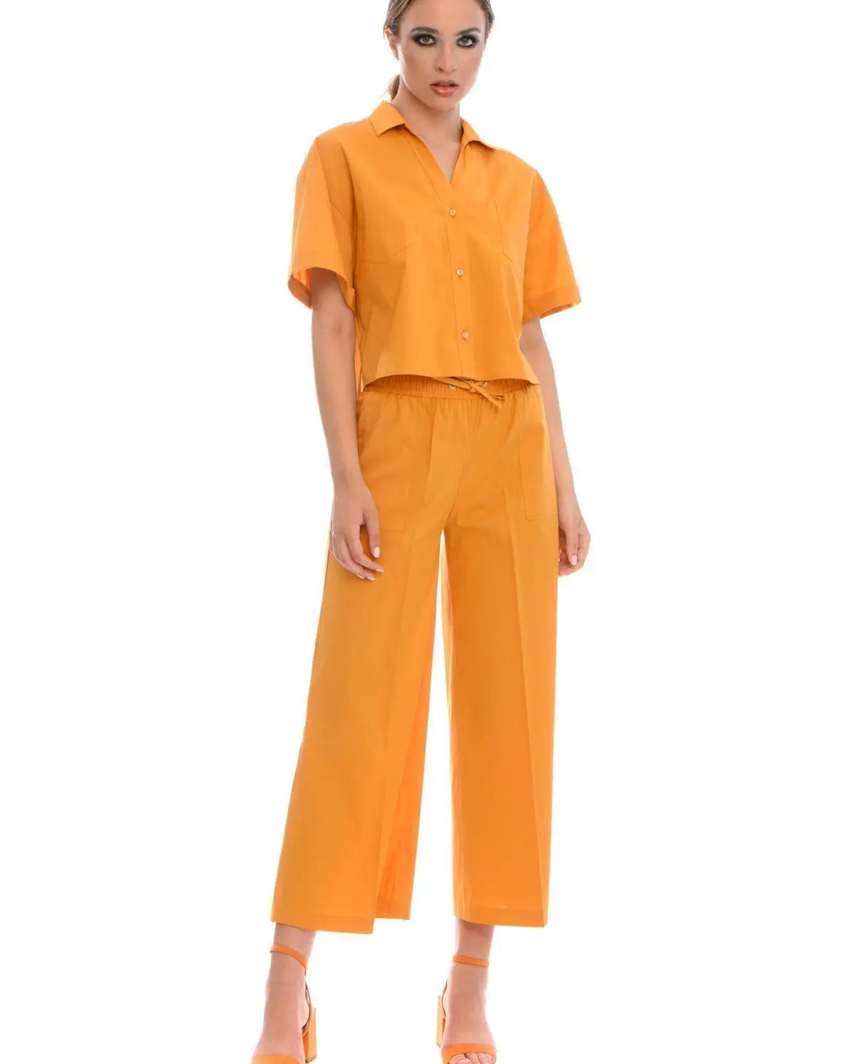 Camicia crop ARANCIO IRONICA