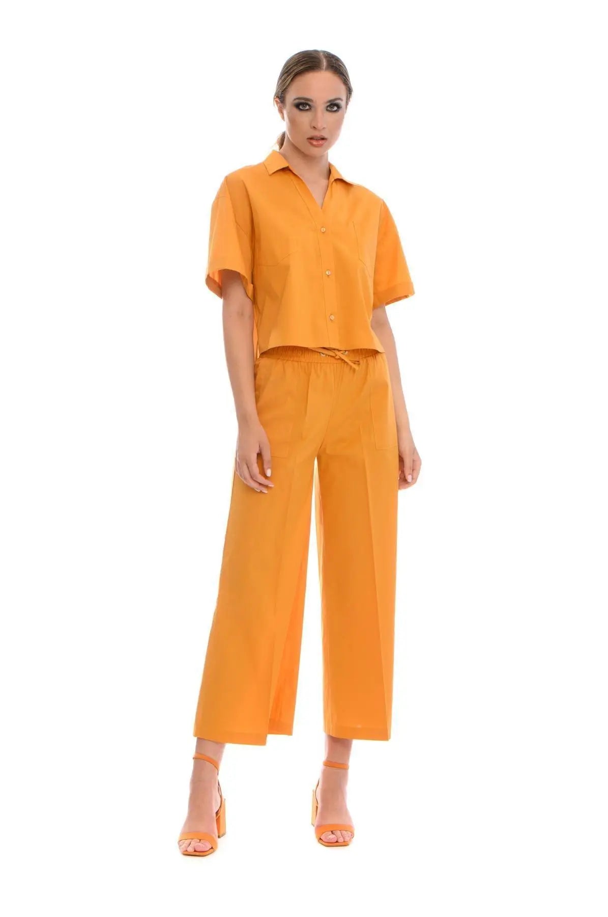 Camicia crop ARANCIO IRONICA